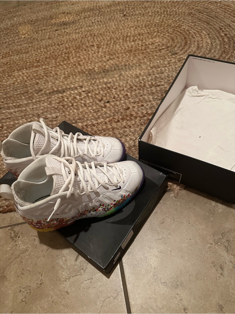 NIKE LITTLE POSITE PRO GS FRUITY PEBBLE SHOES